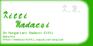 kitti madacsi business card